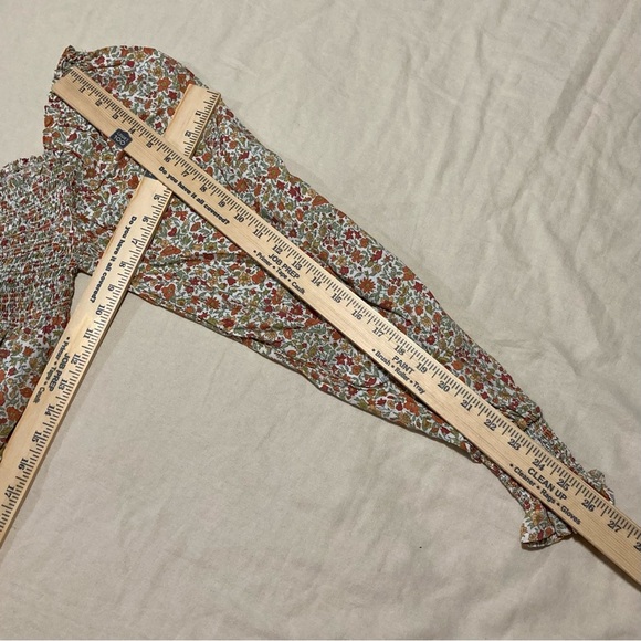 Cynthia Rowley Smocked Ruffled Blouse with Leg O’Mutton Sleeves | Ren Faire - Picture 4 of 14